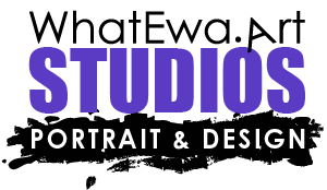 WhatEwa.Art -Portrait-Studios und Design Logo