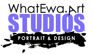 WhatEwa.Art -Portrait-Studios und Design Logo