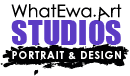 WhatEwa.Art -Portrait-Studios und Design Logo